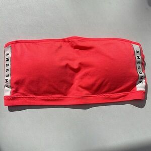 Awesome Neon Orange Strapless Bra